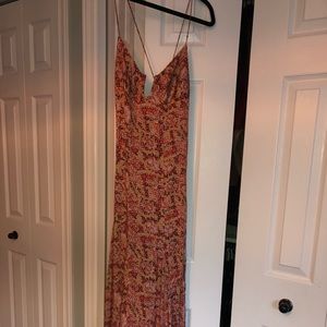 Free people open back maxi floral dress